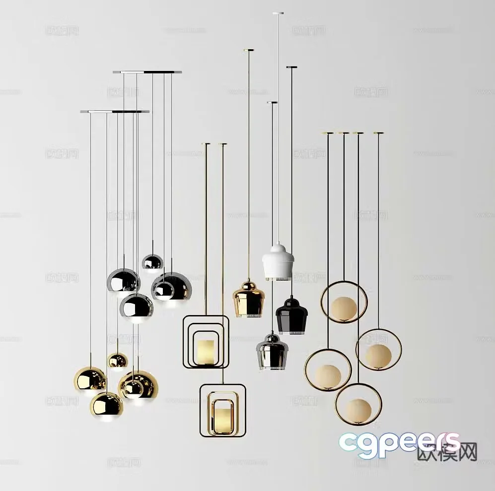 Light luxury small chandelier bedside small chandelier 3d model
