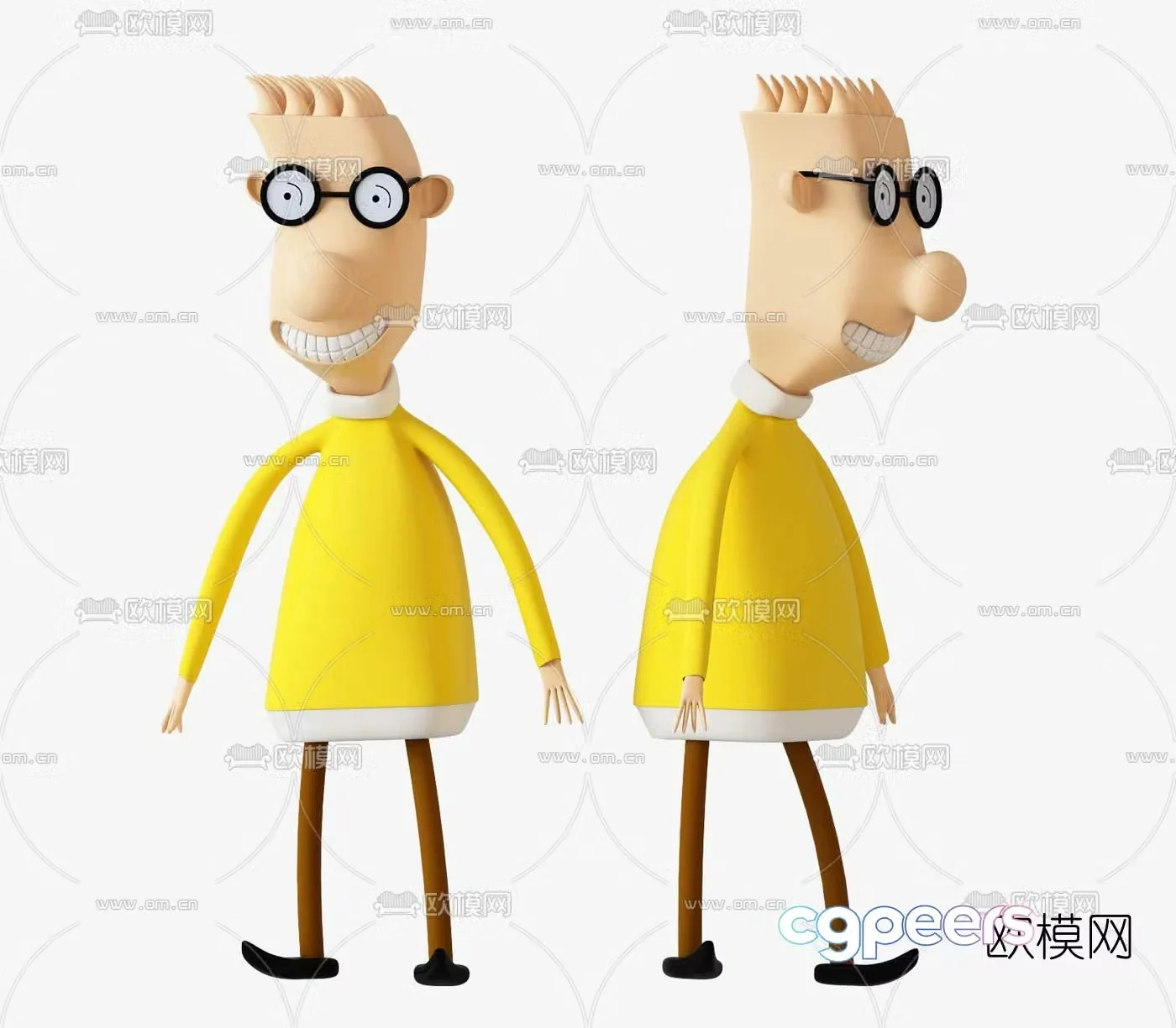 Modern cartoon character toy 3d model