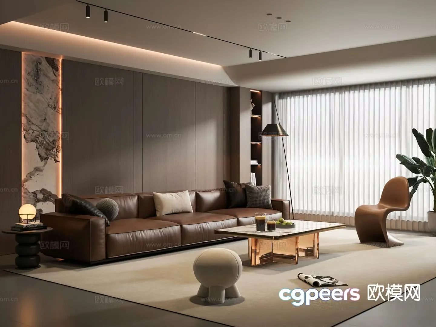 Italian living room 3d model