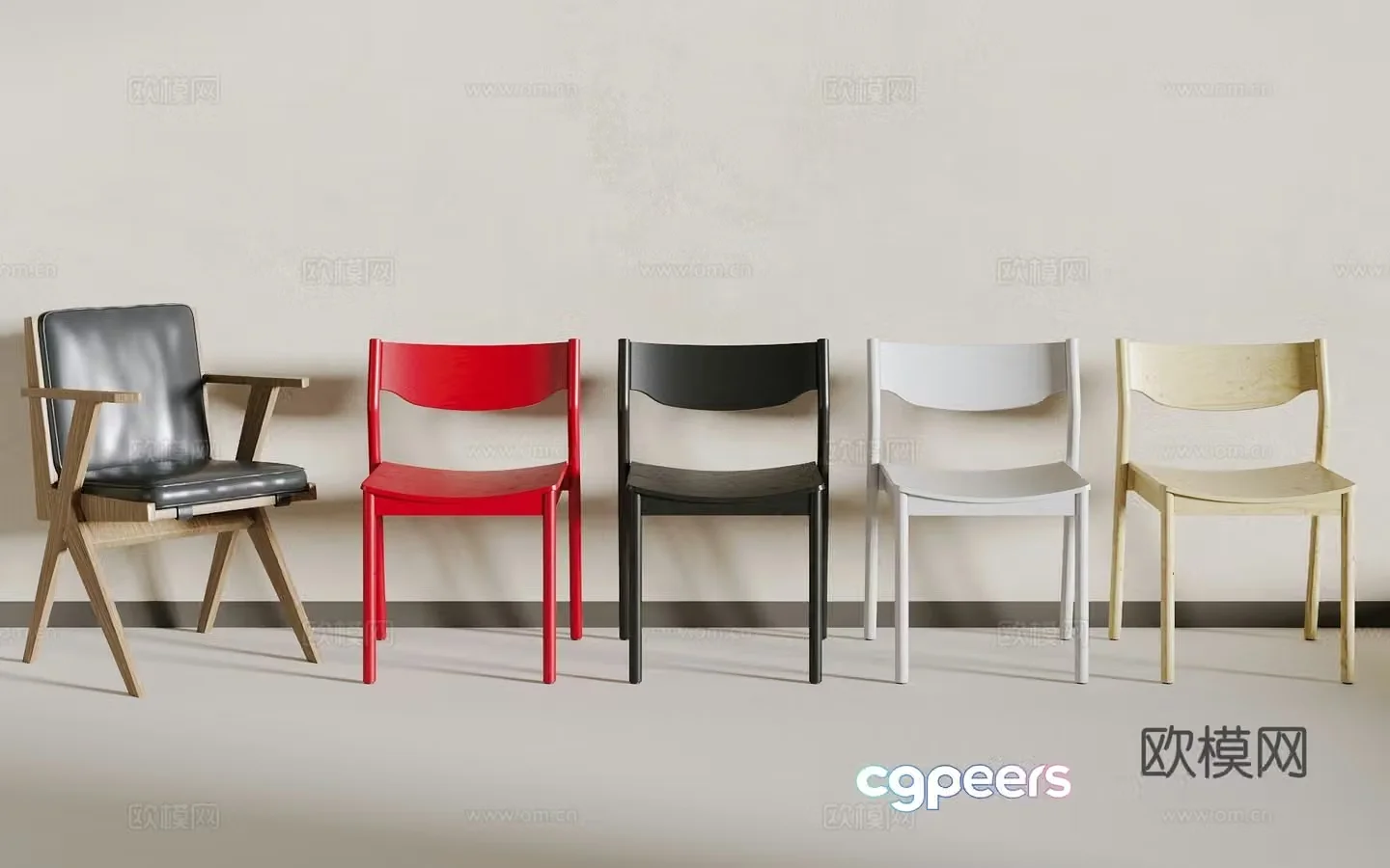 Modern single chair 3d model