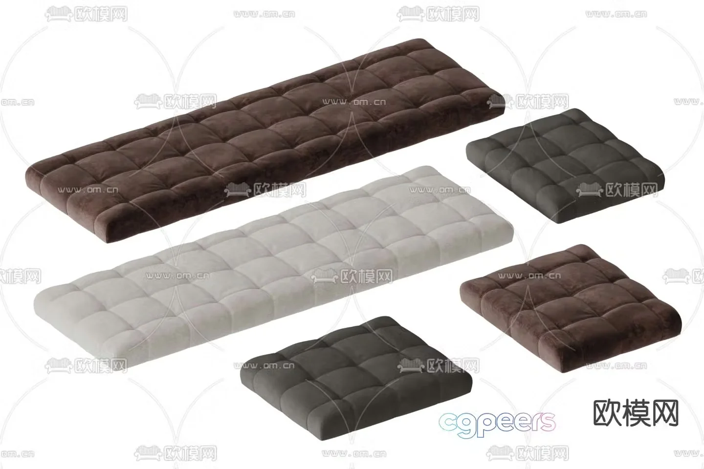 Modern cushion fabric cushion 3d model