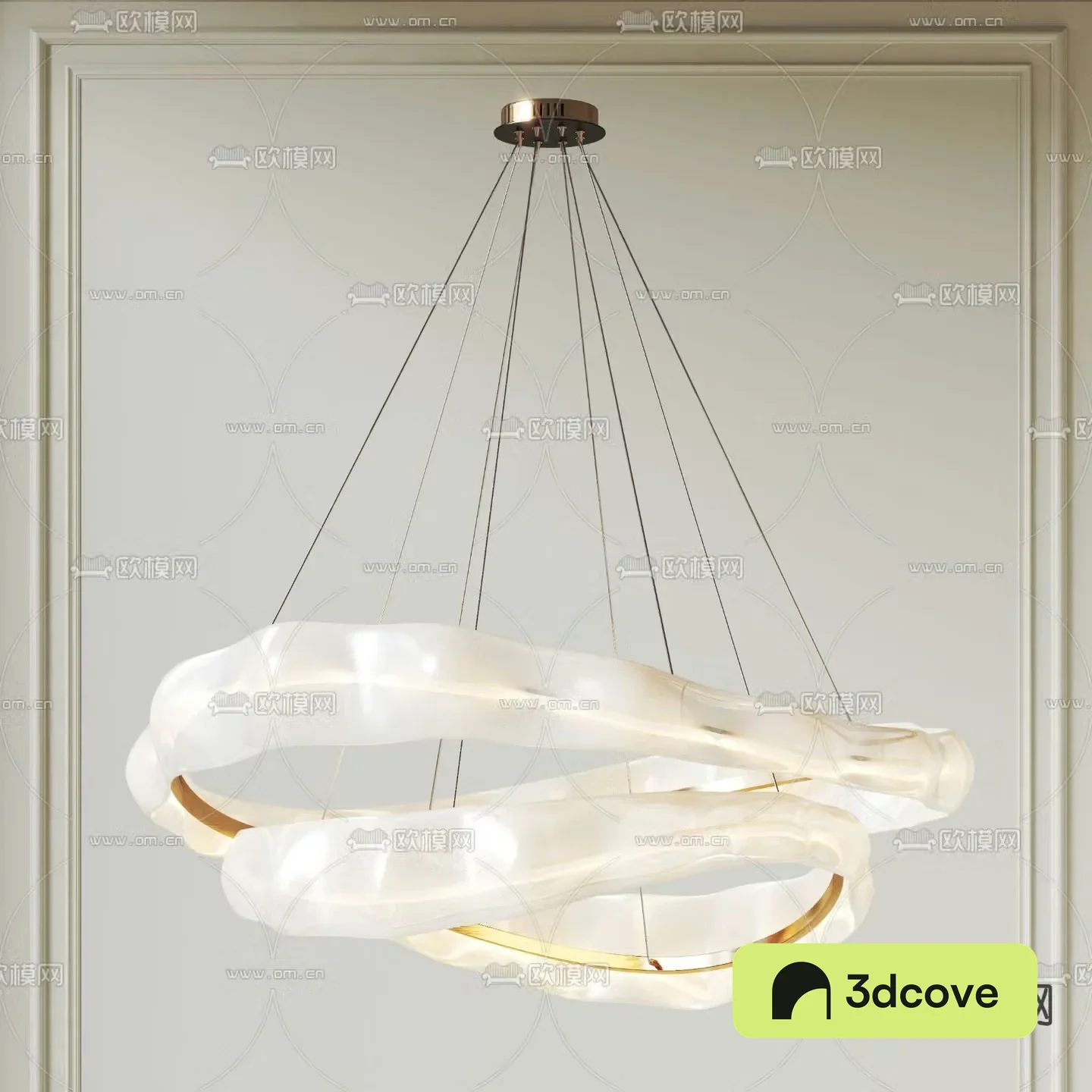 Modern chandelier glass chandelier d model