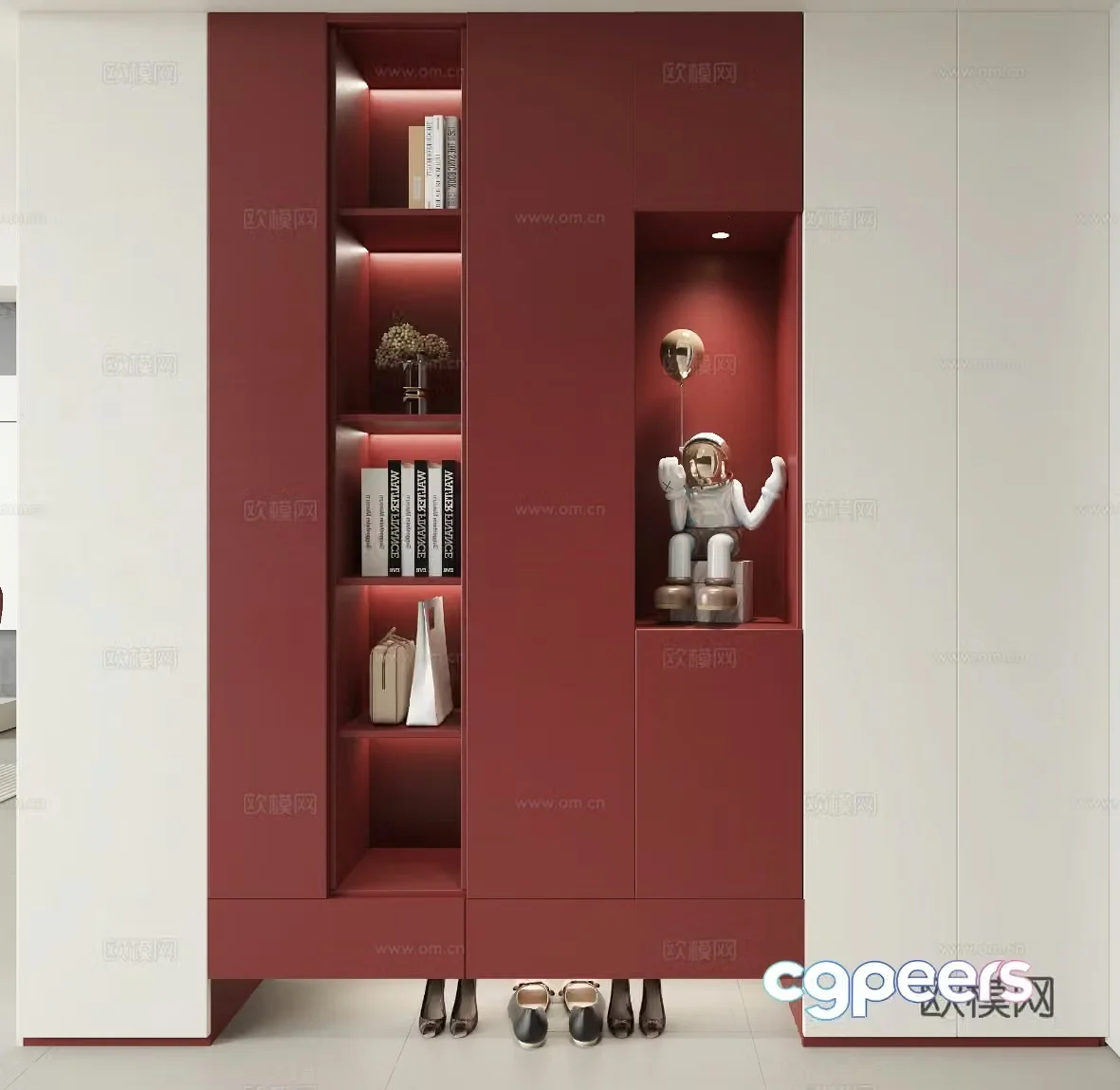 Modern shoe cabinet 3d model