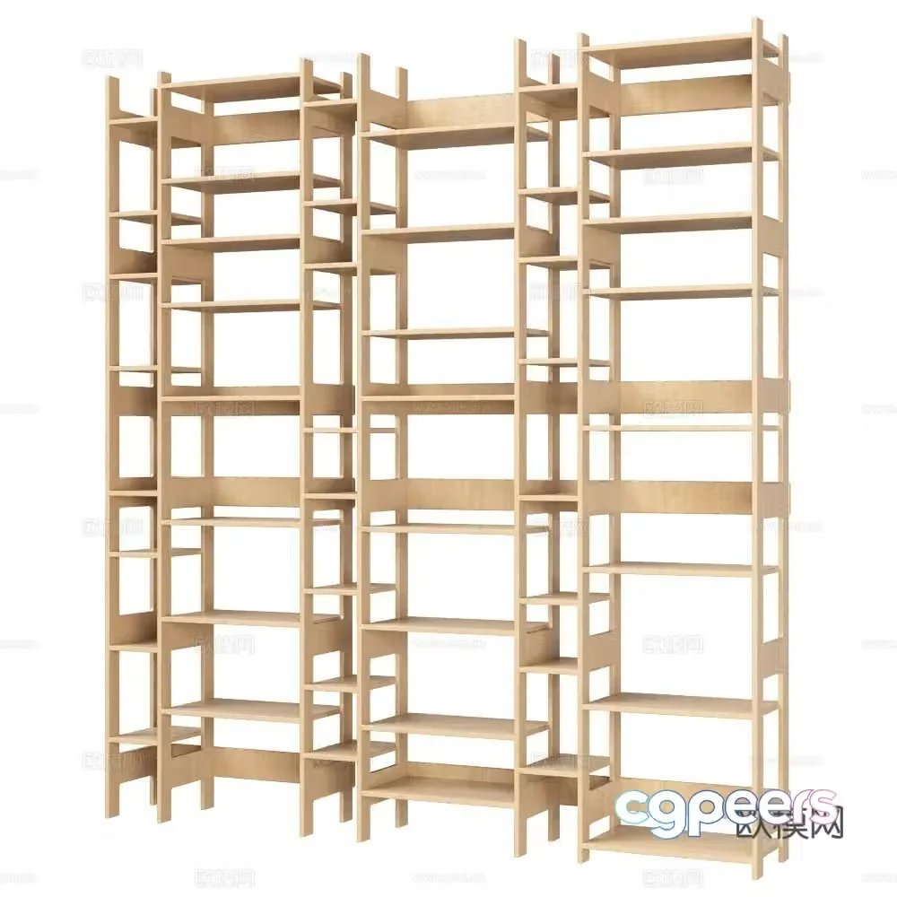 Radis modern bookshelf display shelf decorative shelf bookcase high cabinet open cabinet 3d model