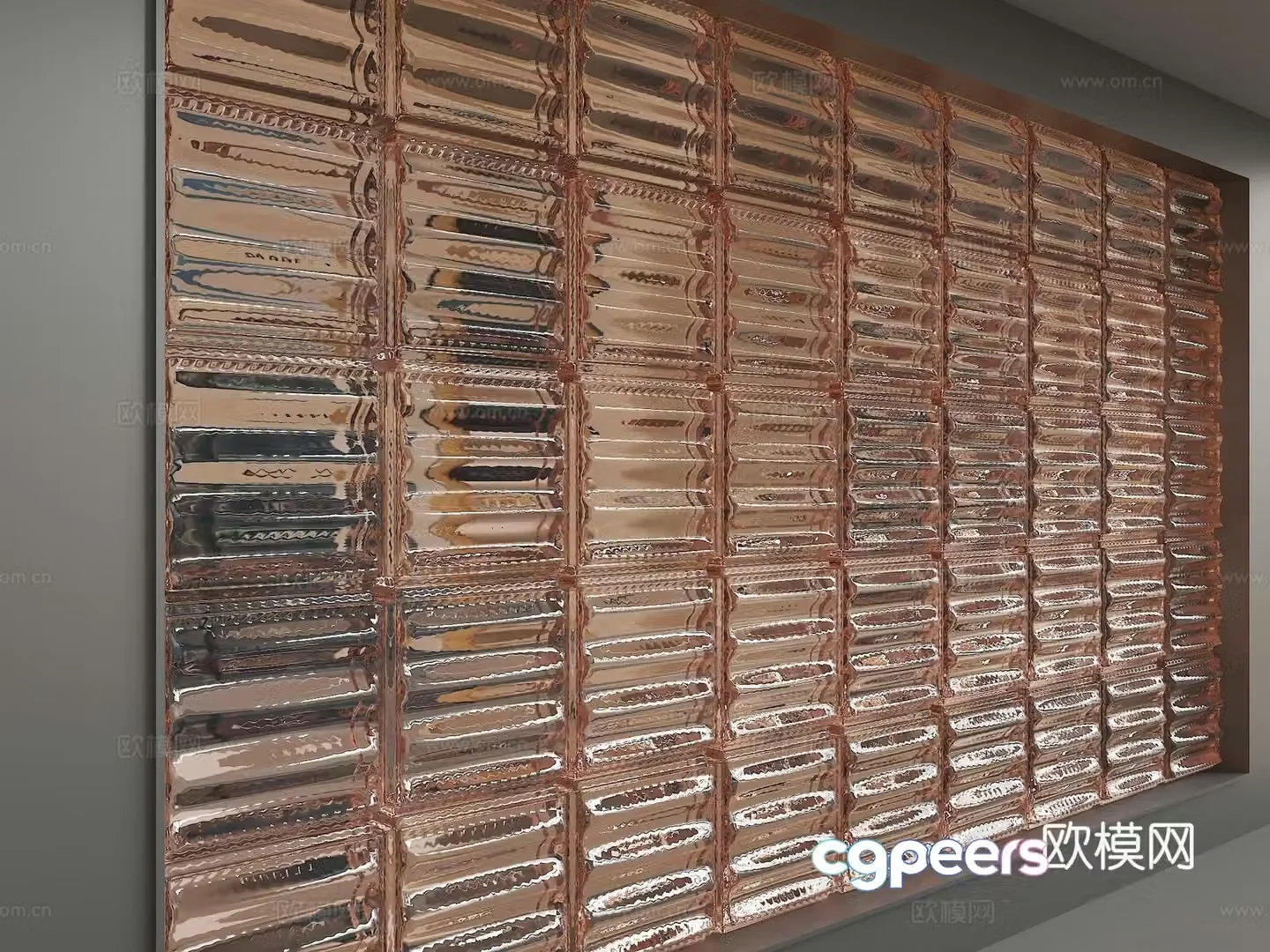 Modern glass partition 3d model