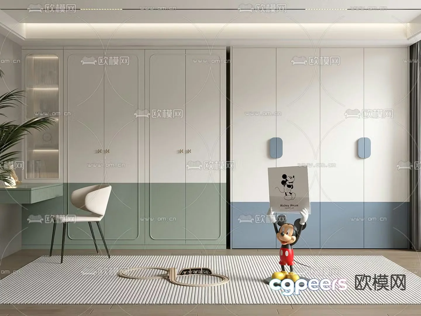 Children’s wardrobe bookcase 3d model