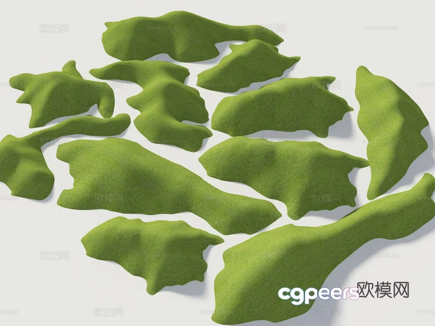 Micro-terrain Garden micro-terrain grass slope hill bun soil slope pile mountain terrain park 3d model