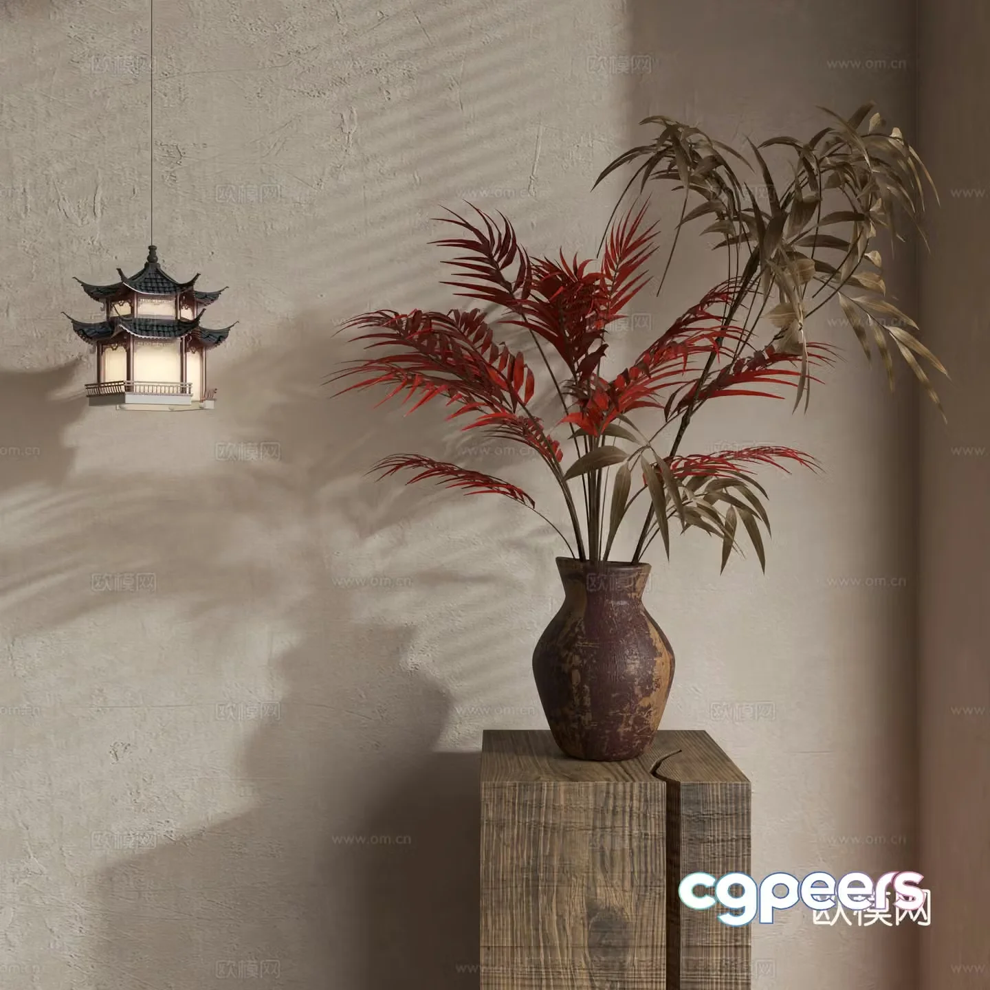 Waverly Flower Art Middle Ages Flower Art New Chinese Flower Art Modern Flower Art Vase 3D Model