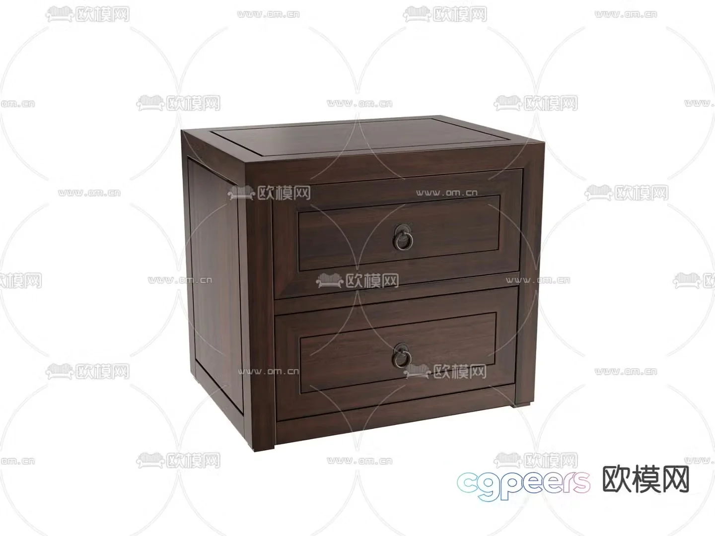 New Chinese style bedside table 3d model