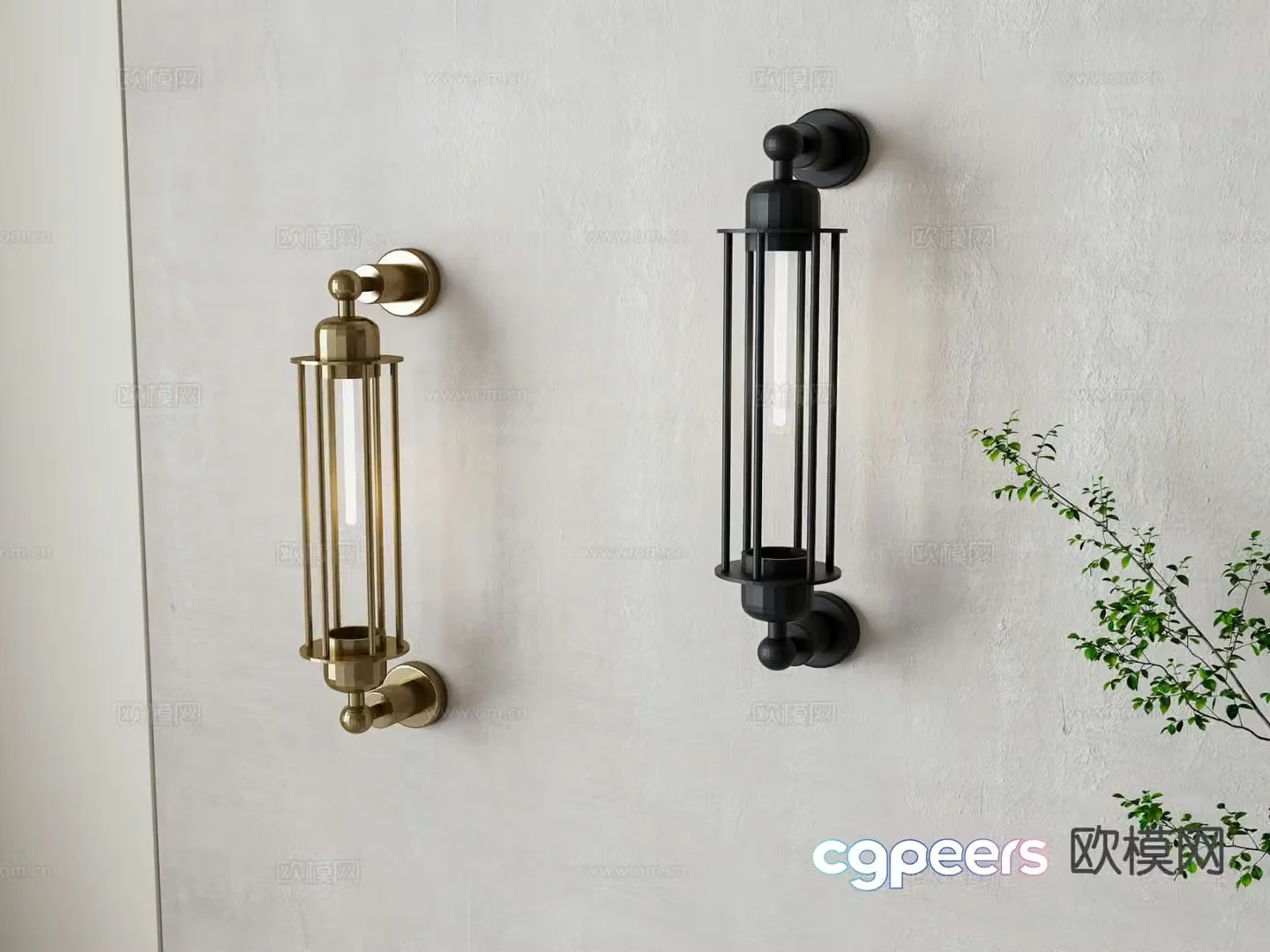 Light luxury wall lamp 3D model