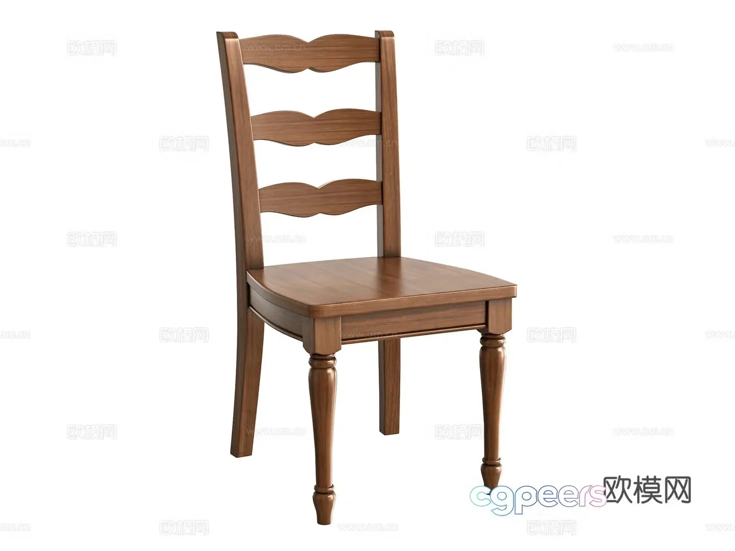 American single chair 3d model