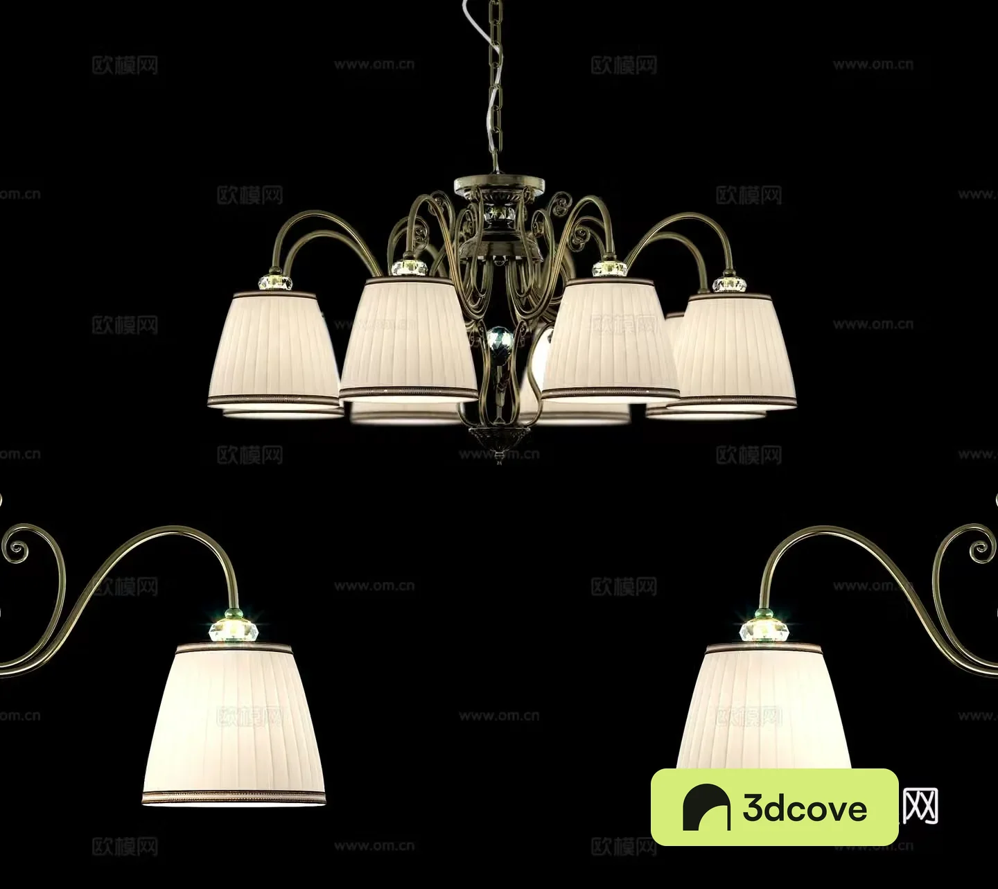 American metal chandelier