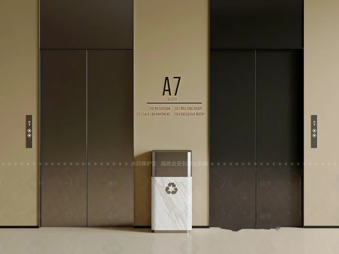 A Modern Elevator 3D Model – 4797 – VRAY Render