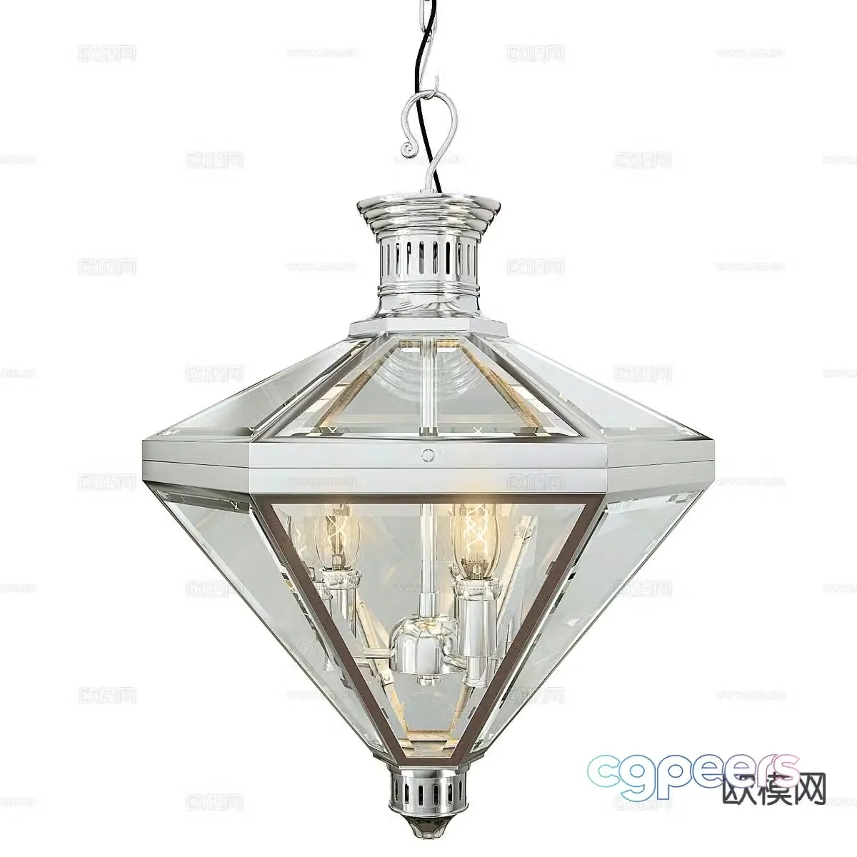 Modern chandelier 3d model