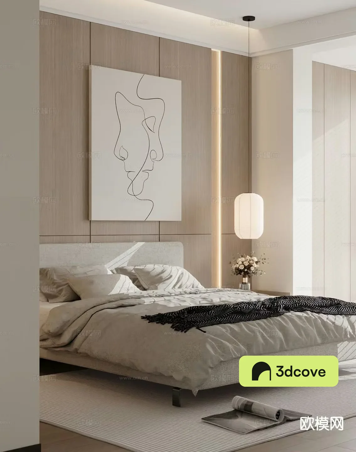 Modern double bed