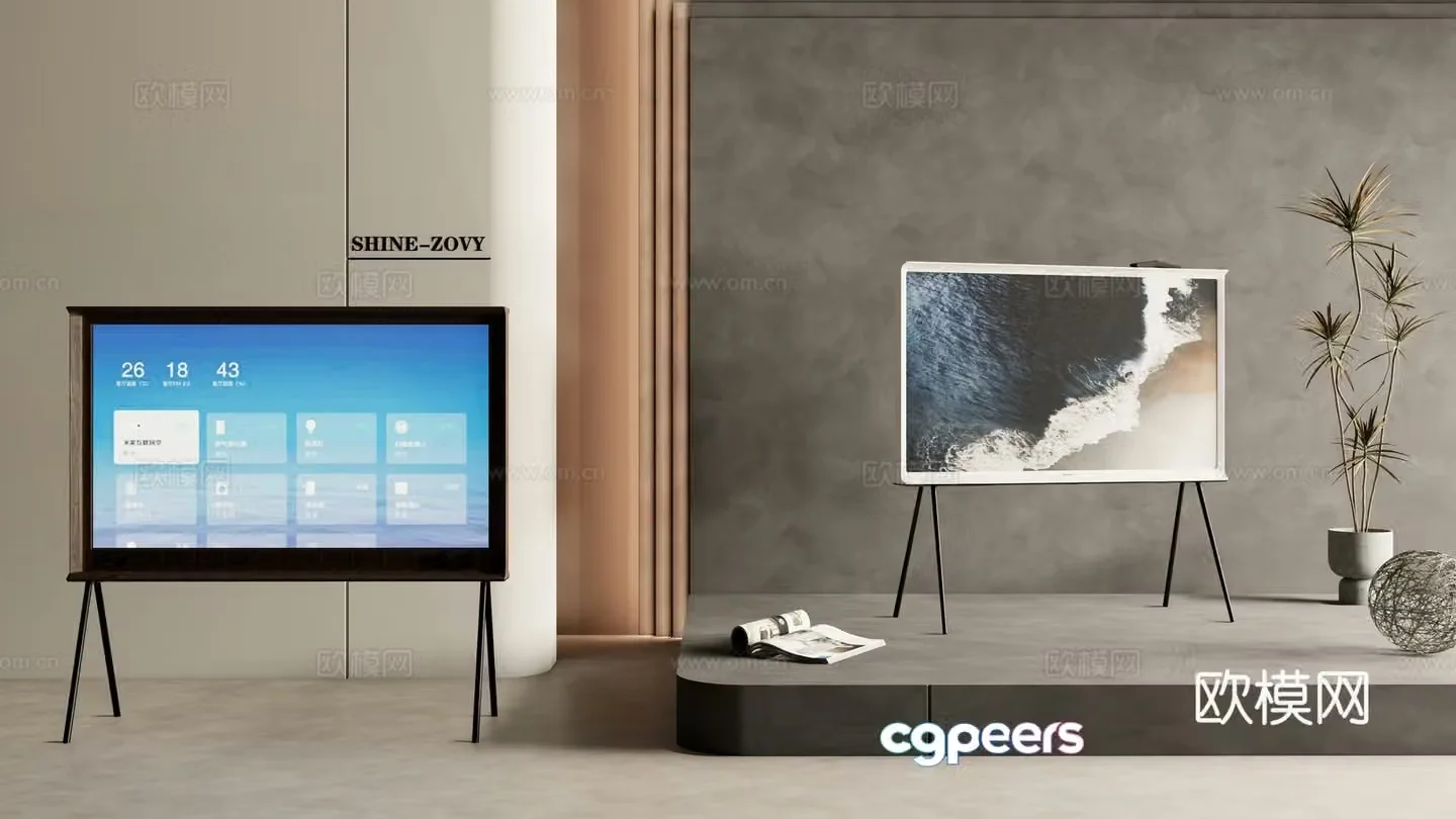 Modern stand tv mobile tv 3d model