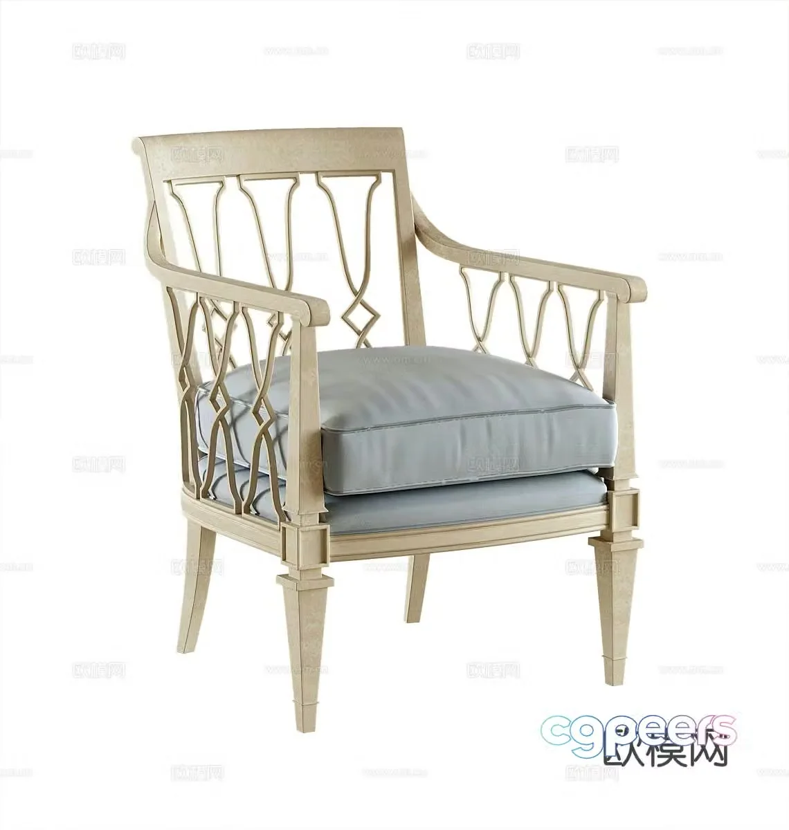 American chair leisure chair 3d model