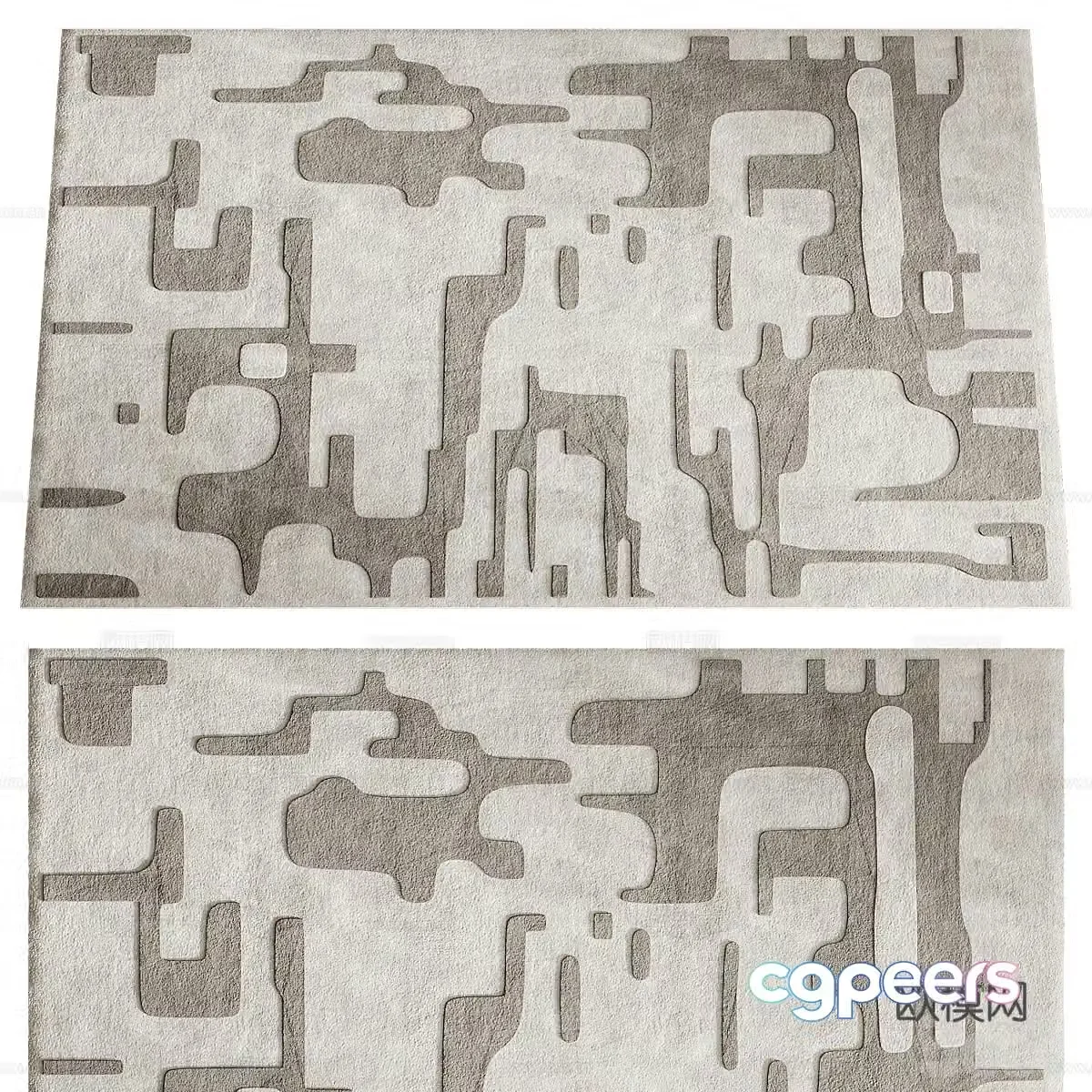 Wool carpet Square carpet 3d model