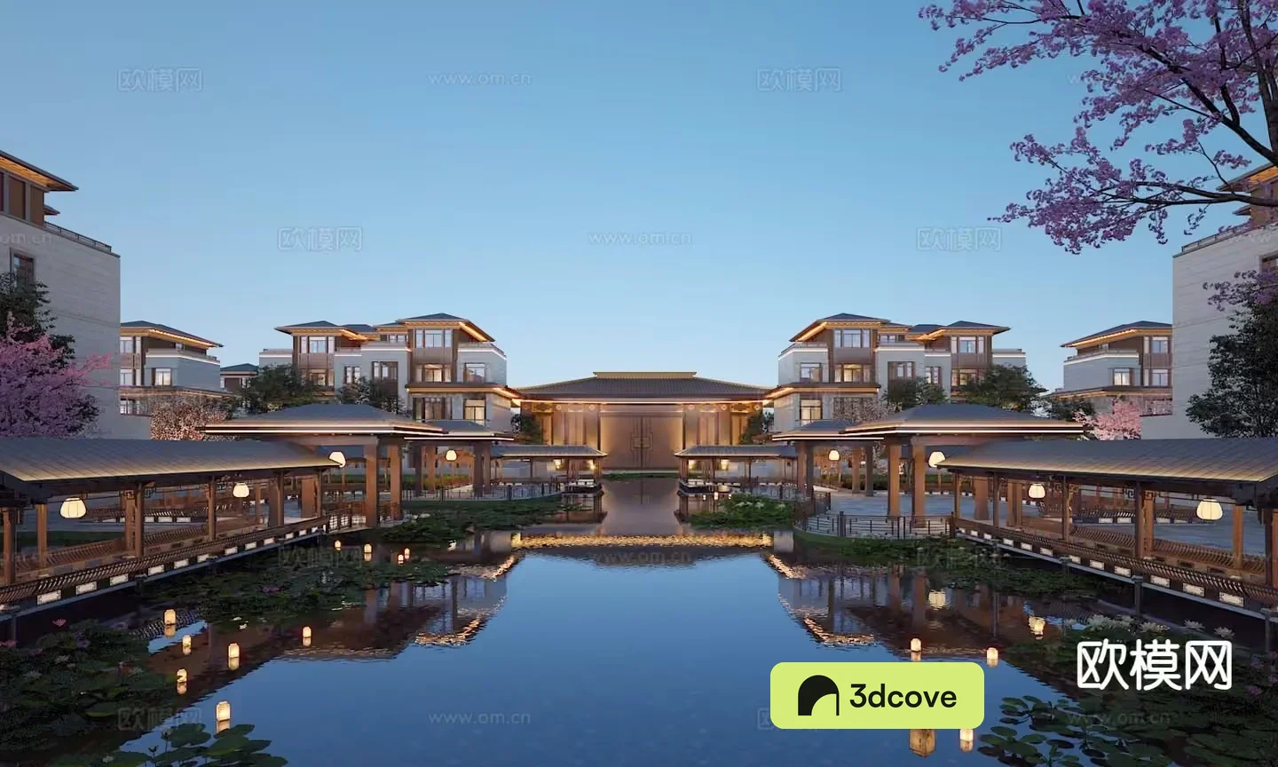A Serene And Luxurious Asian-Style Resort Or Hotel Featuring A