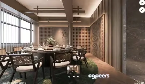 Modern Dining Room 3D Model – 5047 – VRAY Render