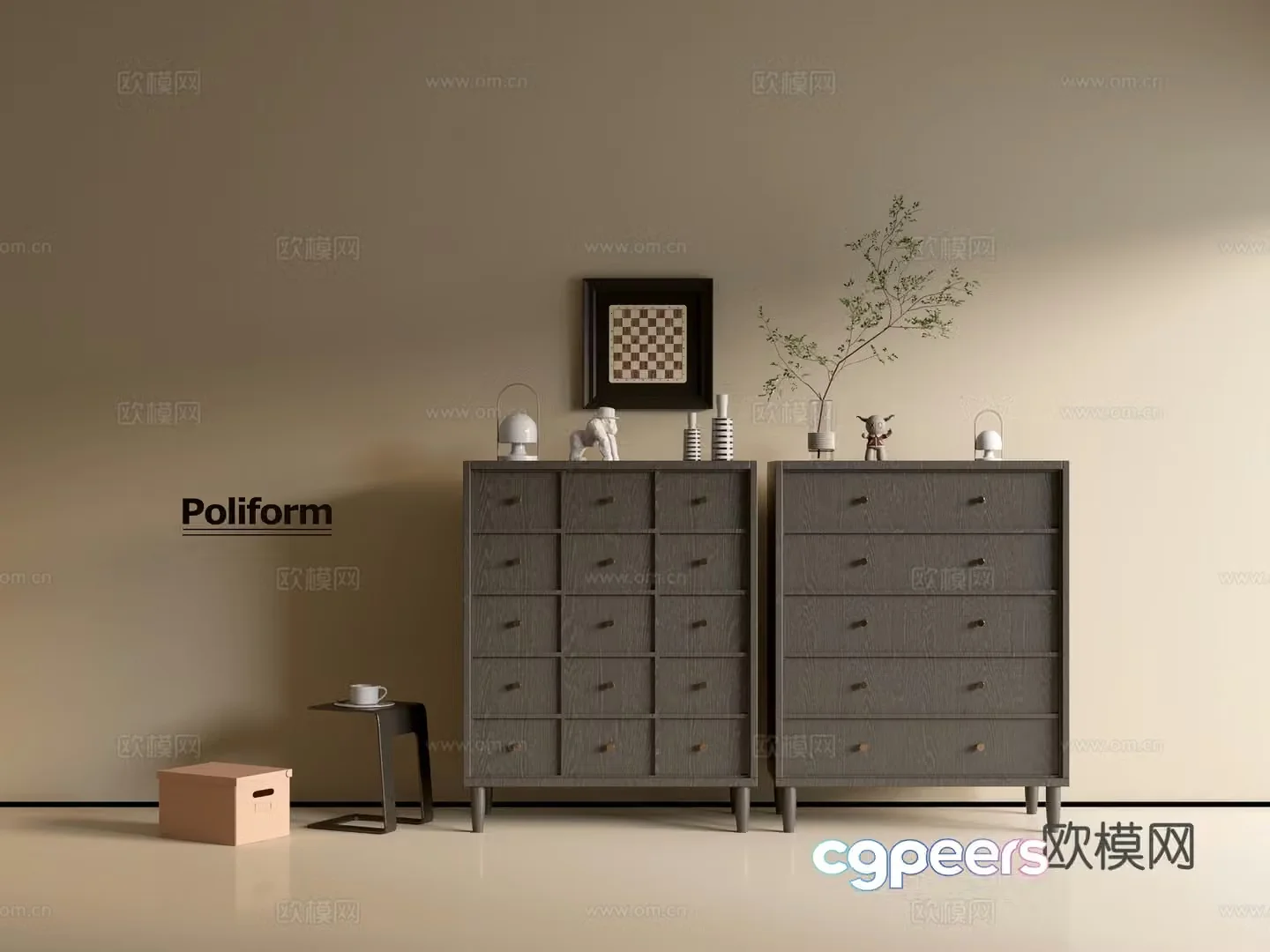 Modern wood grain cabinet ins wind minimalist wind cabinet whole cabinet sideboard balcony cabinet storage 3D model