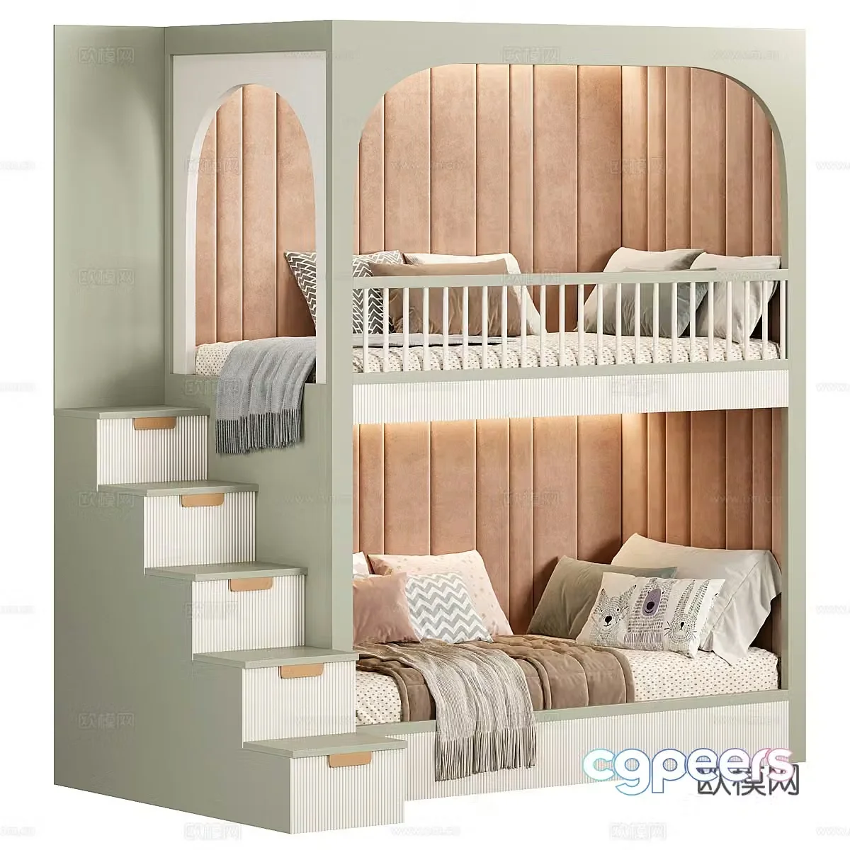 Modern children’s bed 3d model