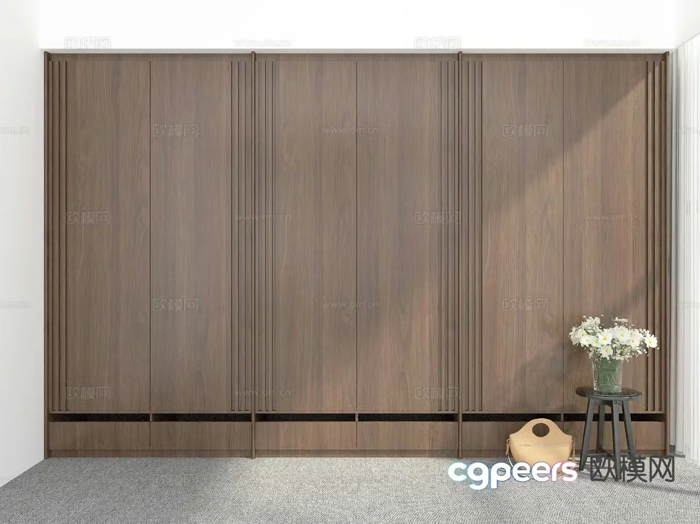 Modern wardrobe 3d model