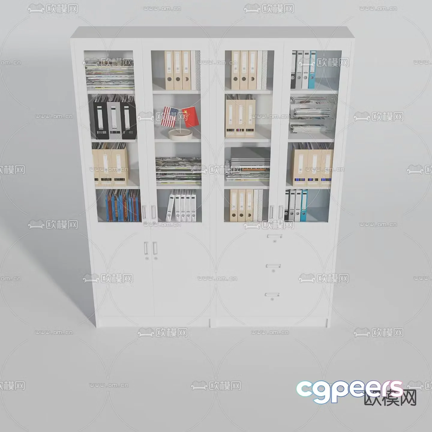 Modern filing cabinet information cabinet filing cabinet 3d model