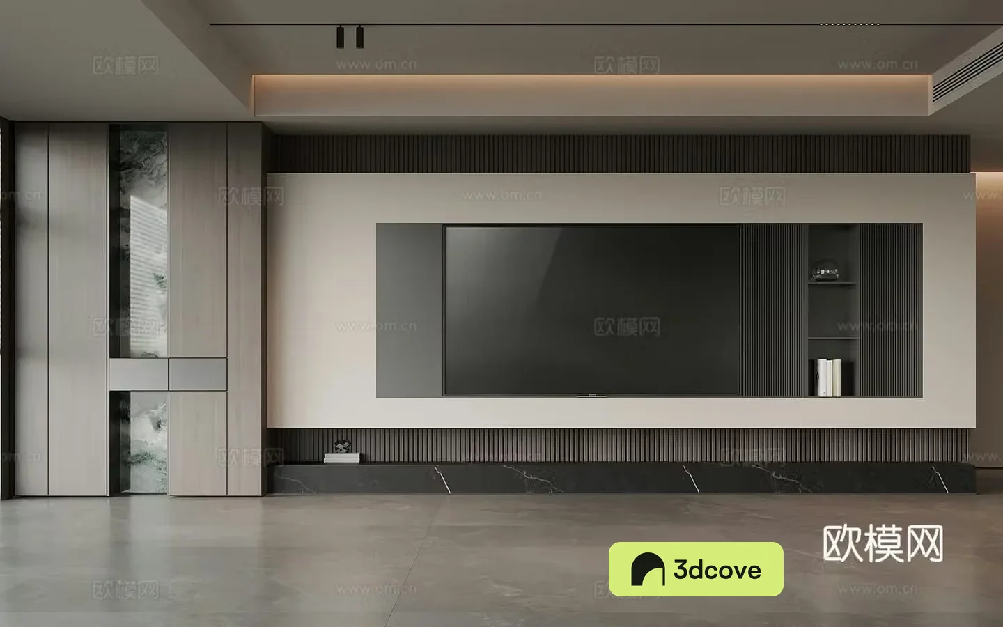 Modern Italian TV background wall TV wall