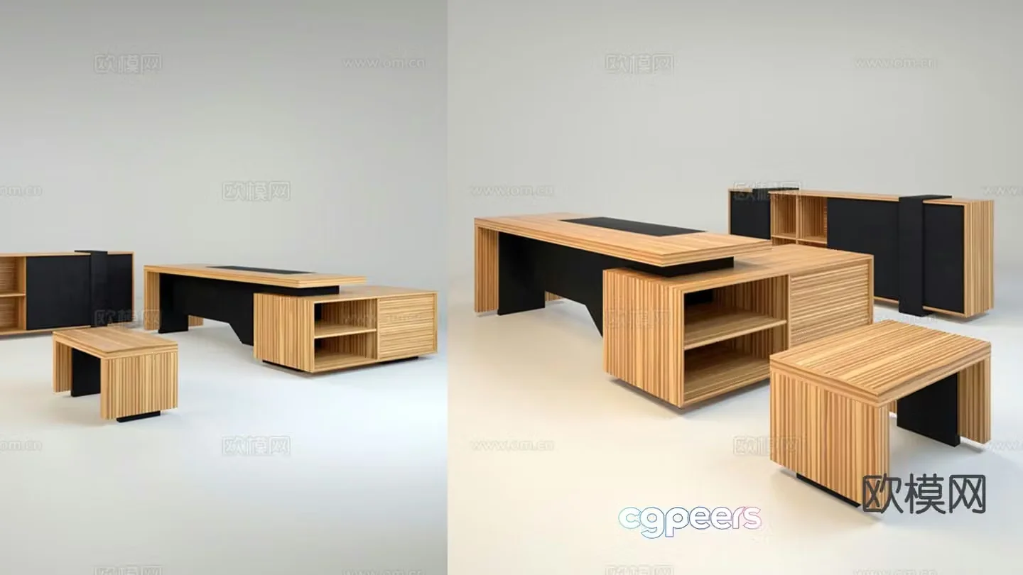 Modern executive desk 3D model
