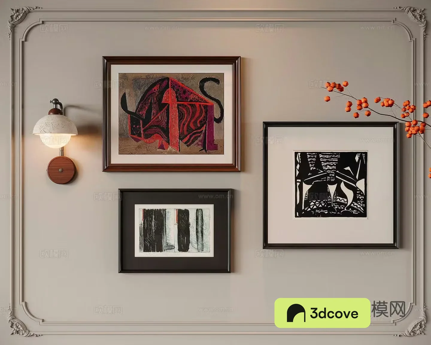 French medieval combination decorative painting