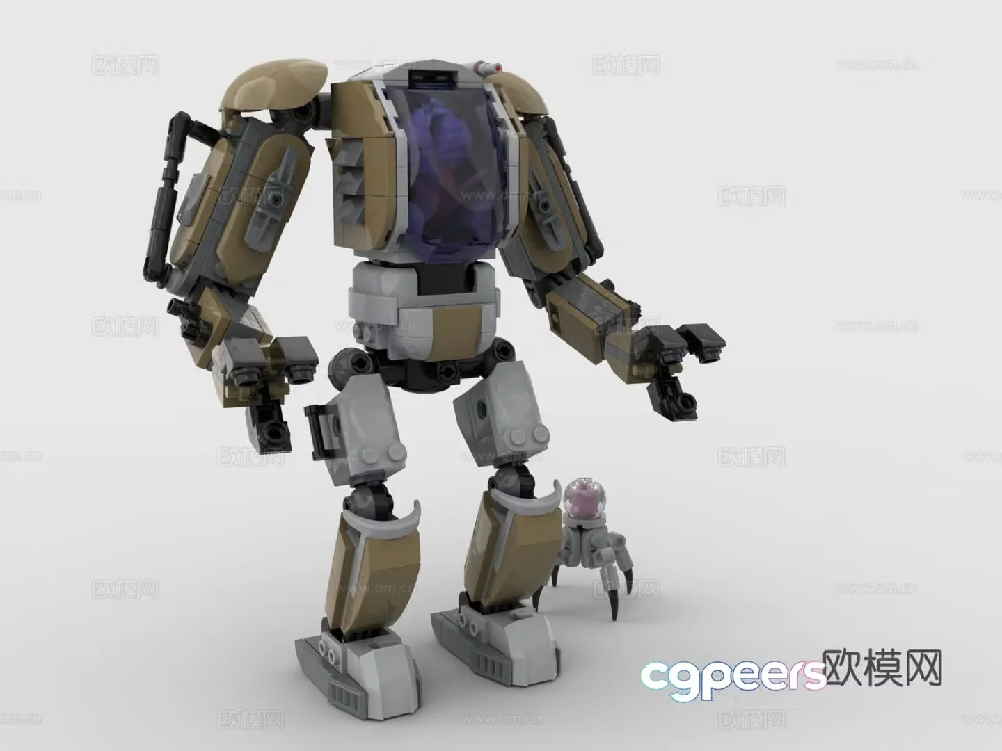 LEGO LEGO Toys Building Blocks Gundam Mechanical Warrior Fighting Robot War 3d Model
