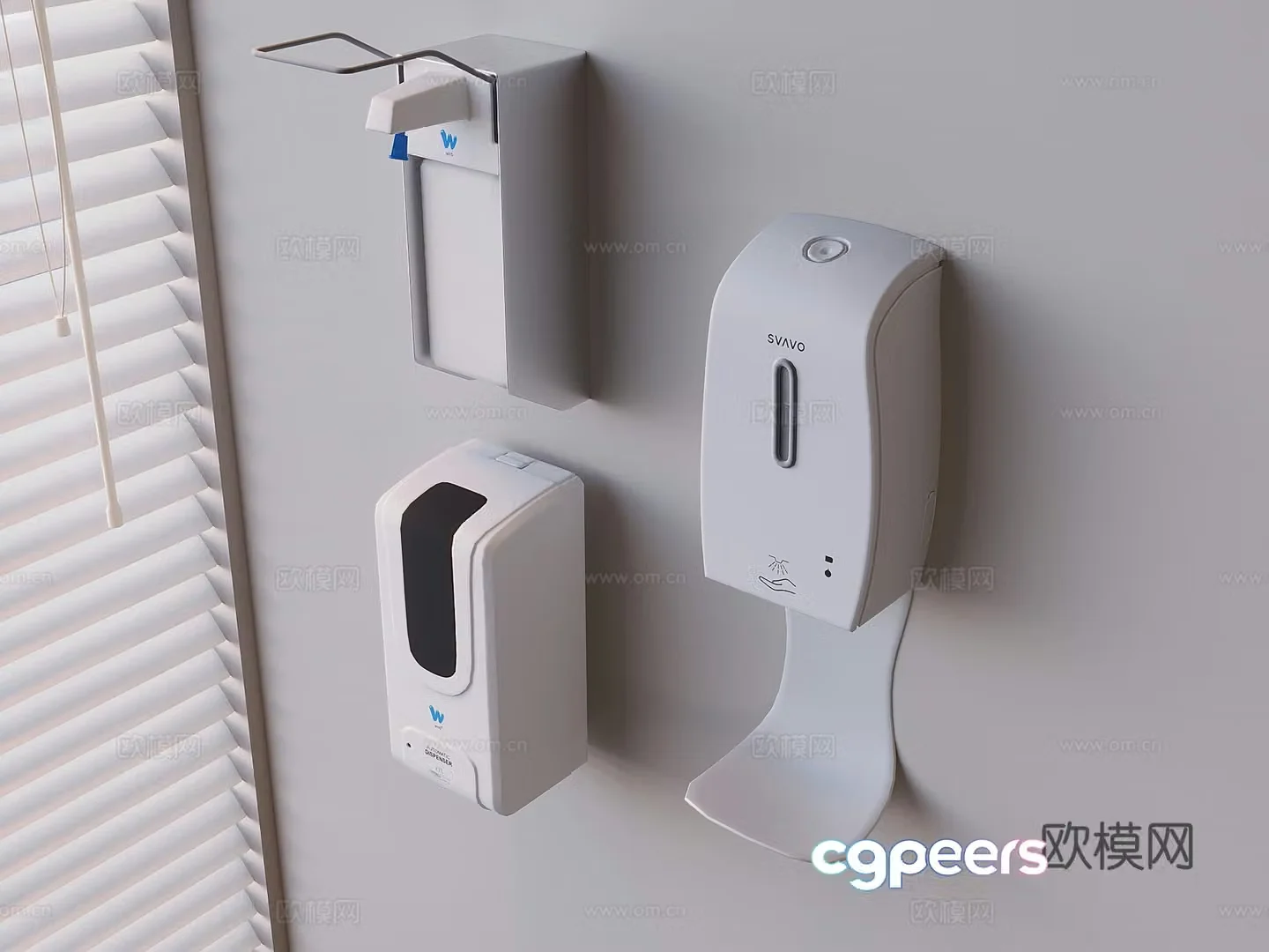 Hand sanitizer wall hanging device automatic induction foam machine bathroom hand sanitizer 3D model