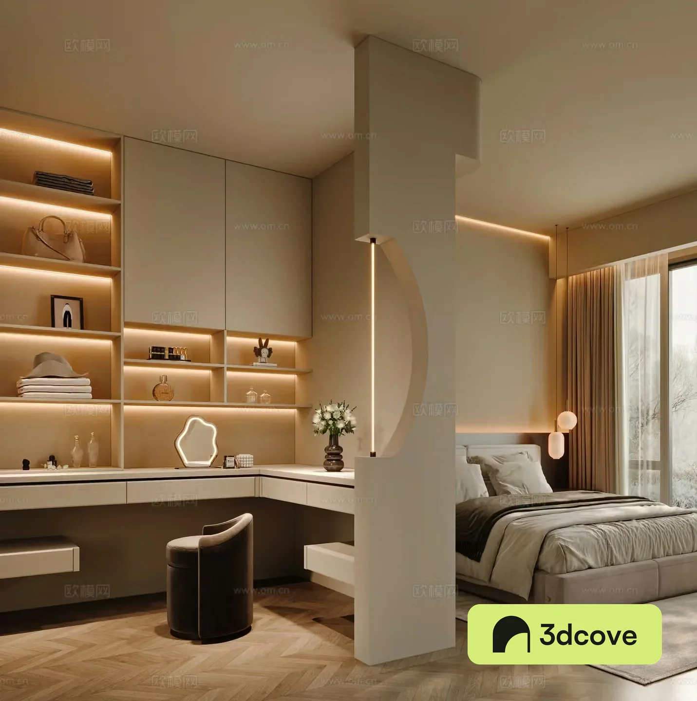 Bedroom cloakroom