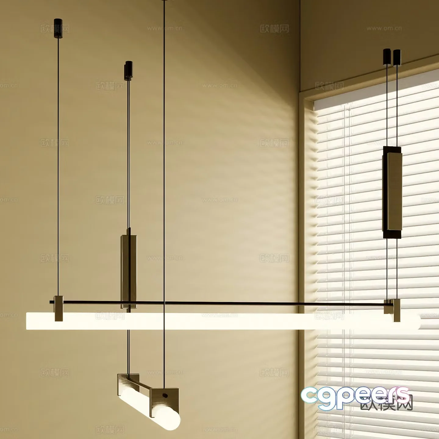 Modern chandelier 3d model