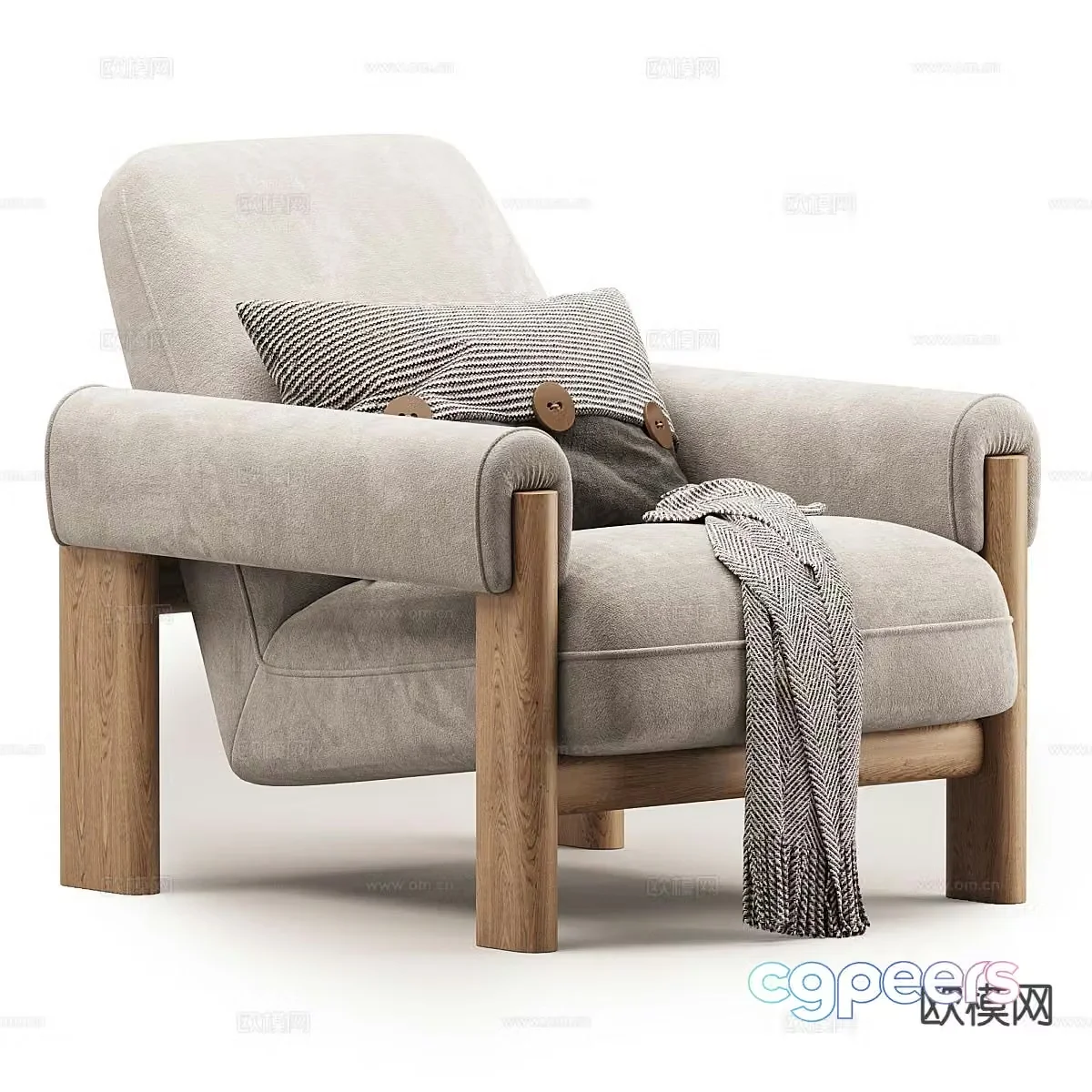 Modern chair leisure chair 3d model