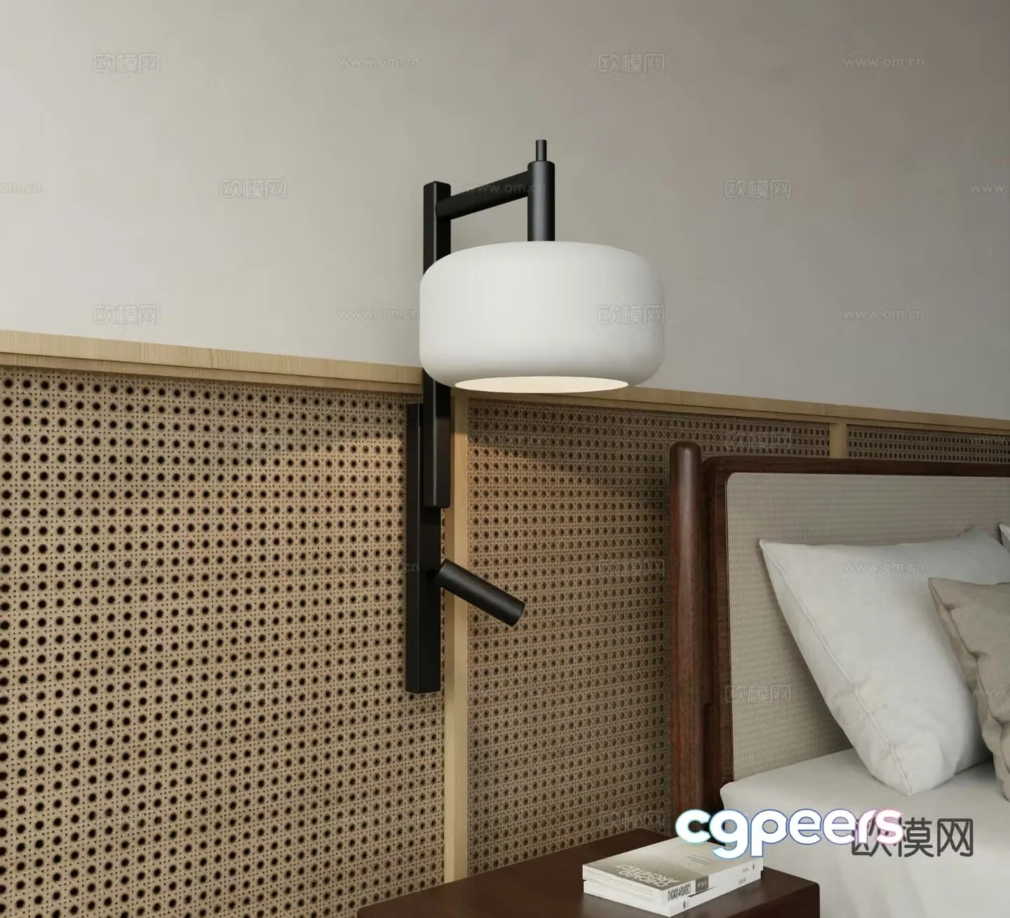 Wabi-sabi wall lamp bedside lamp 3d model