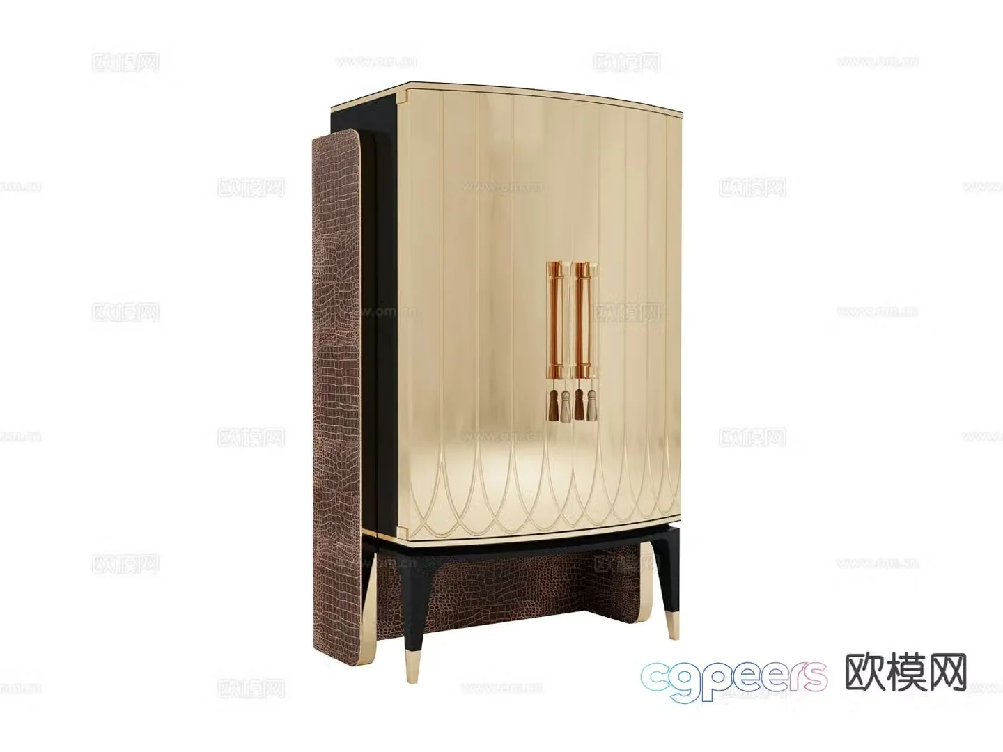 visionnaire light luxury wine cabinet 3d model