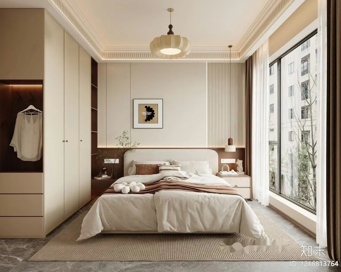 Cozy Bedroom 3D Model – 18076 – VRAY Render