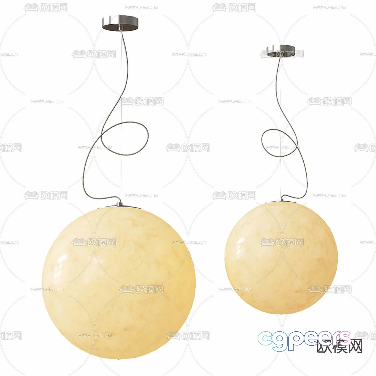Spherical chandelier 3d model