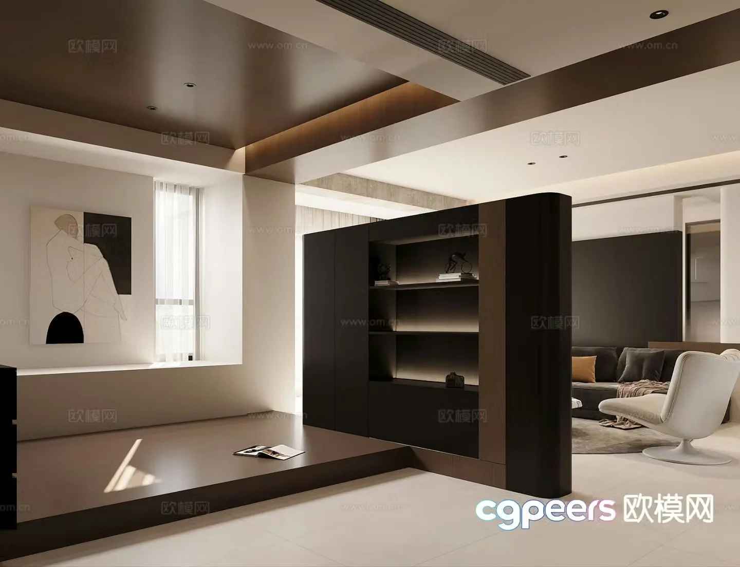 Modern living room 3d model