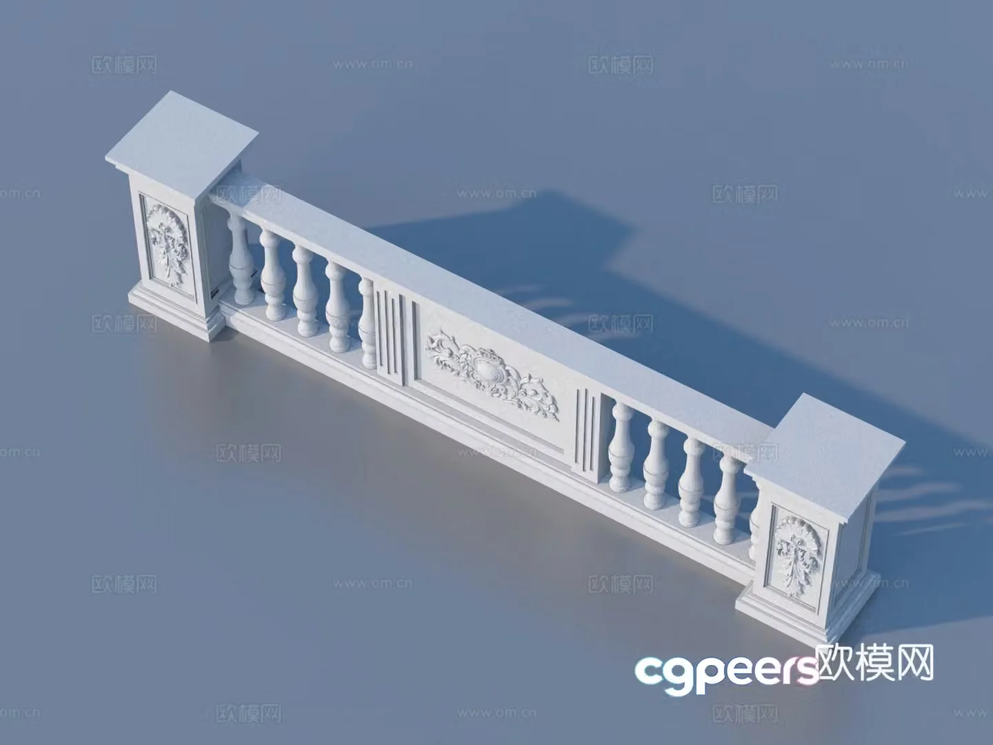 Fence Guardrail Railing 3d Model