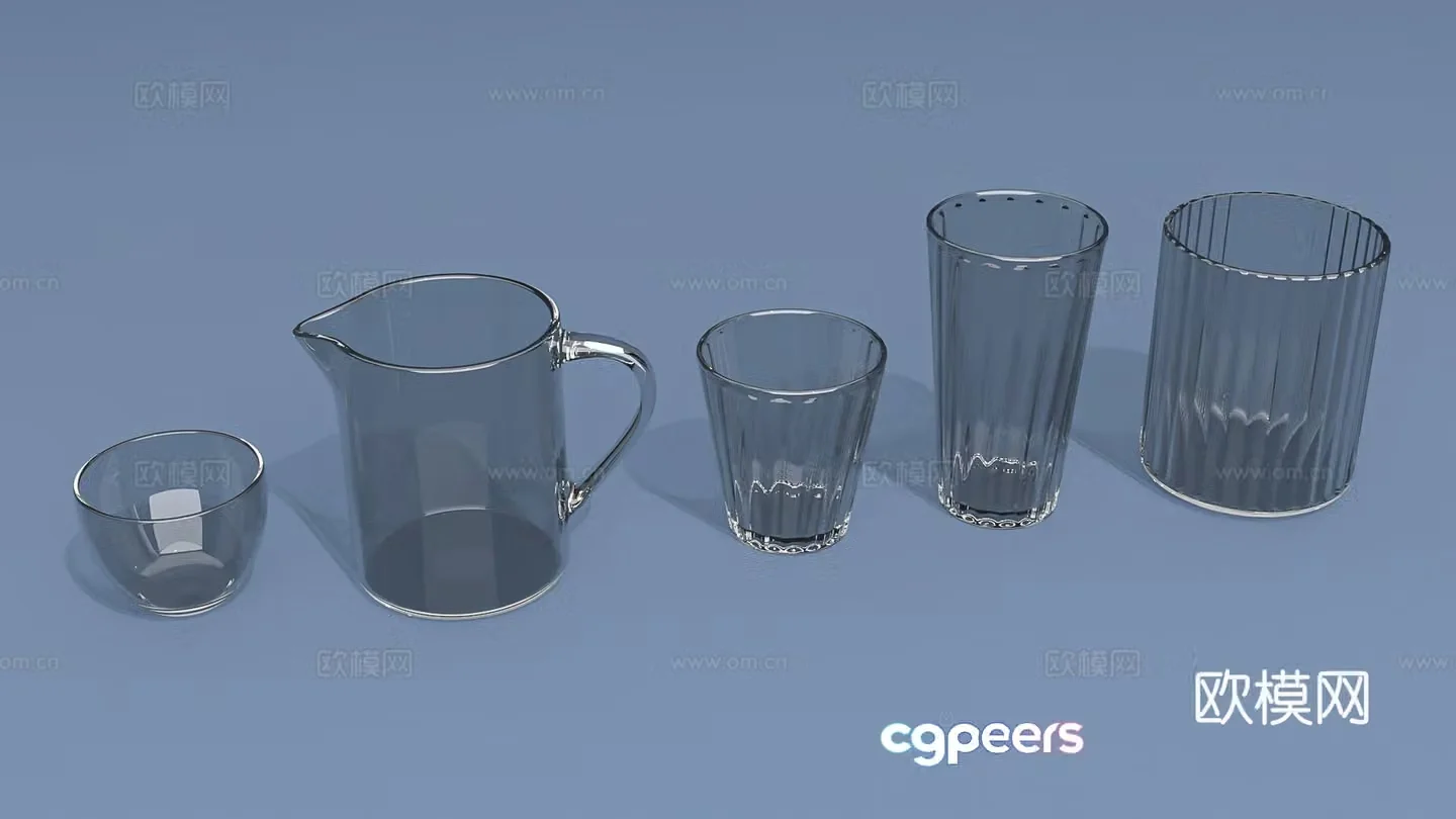 Wine divider glass water cup crystal cup goblet 3d model