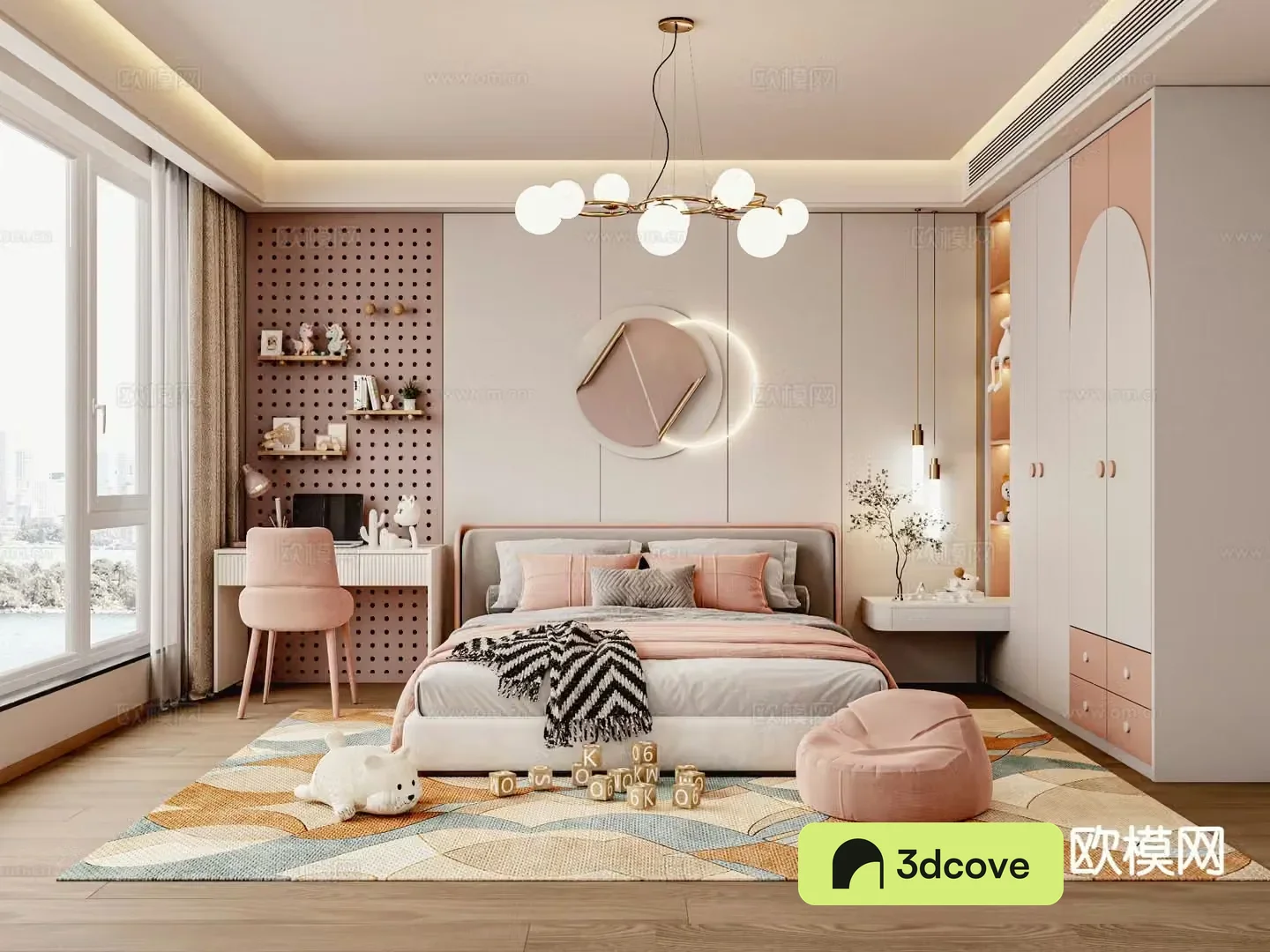 Cream style children’s room kid’s room girl’s room