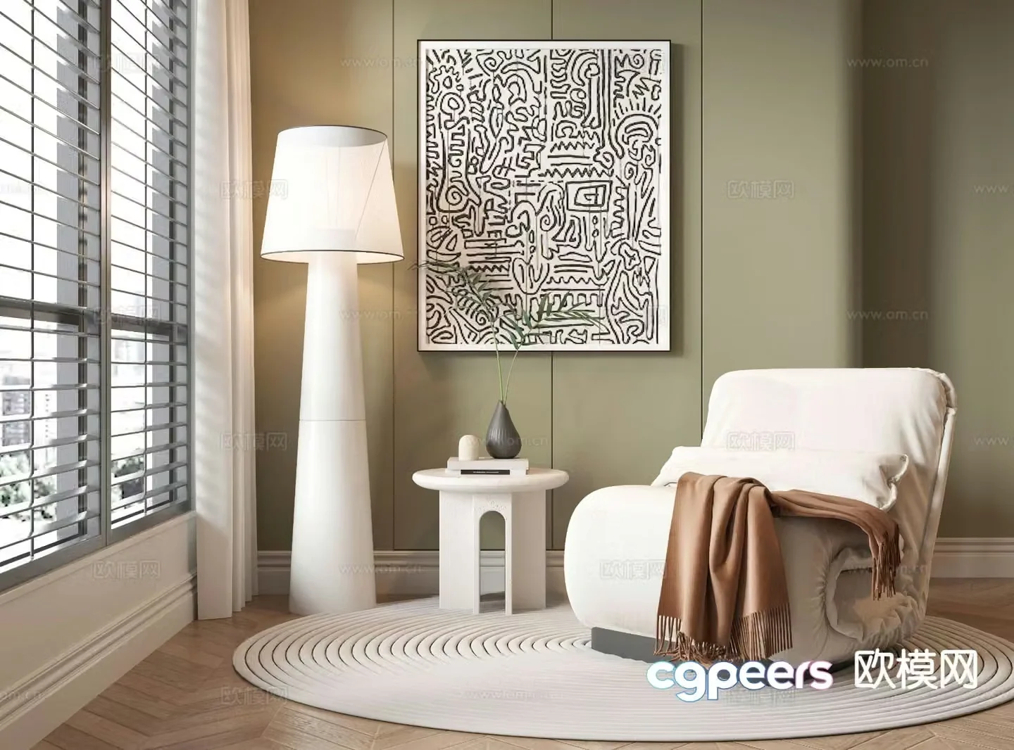 Modern leisure sofa 3d model