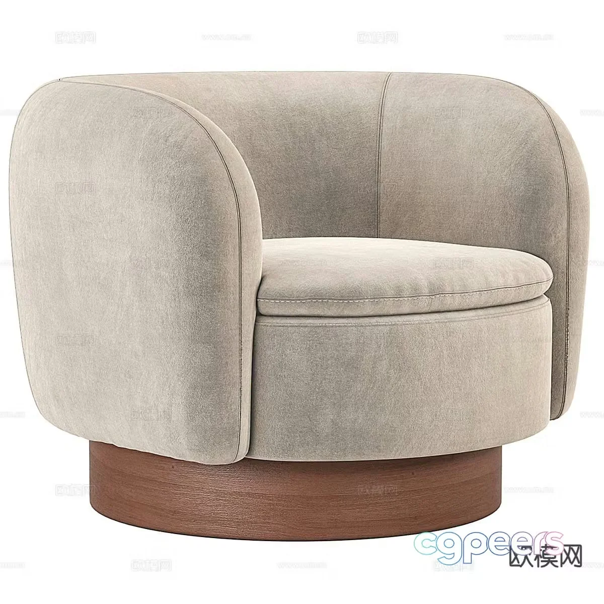 Modern single sofa 3d model
