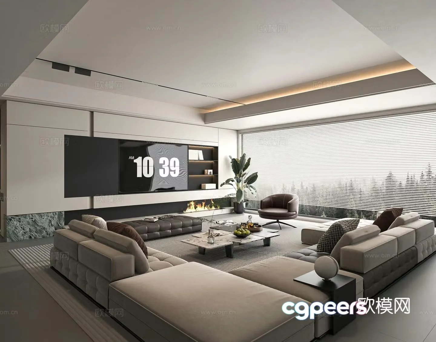 Italian living room 3d model