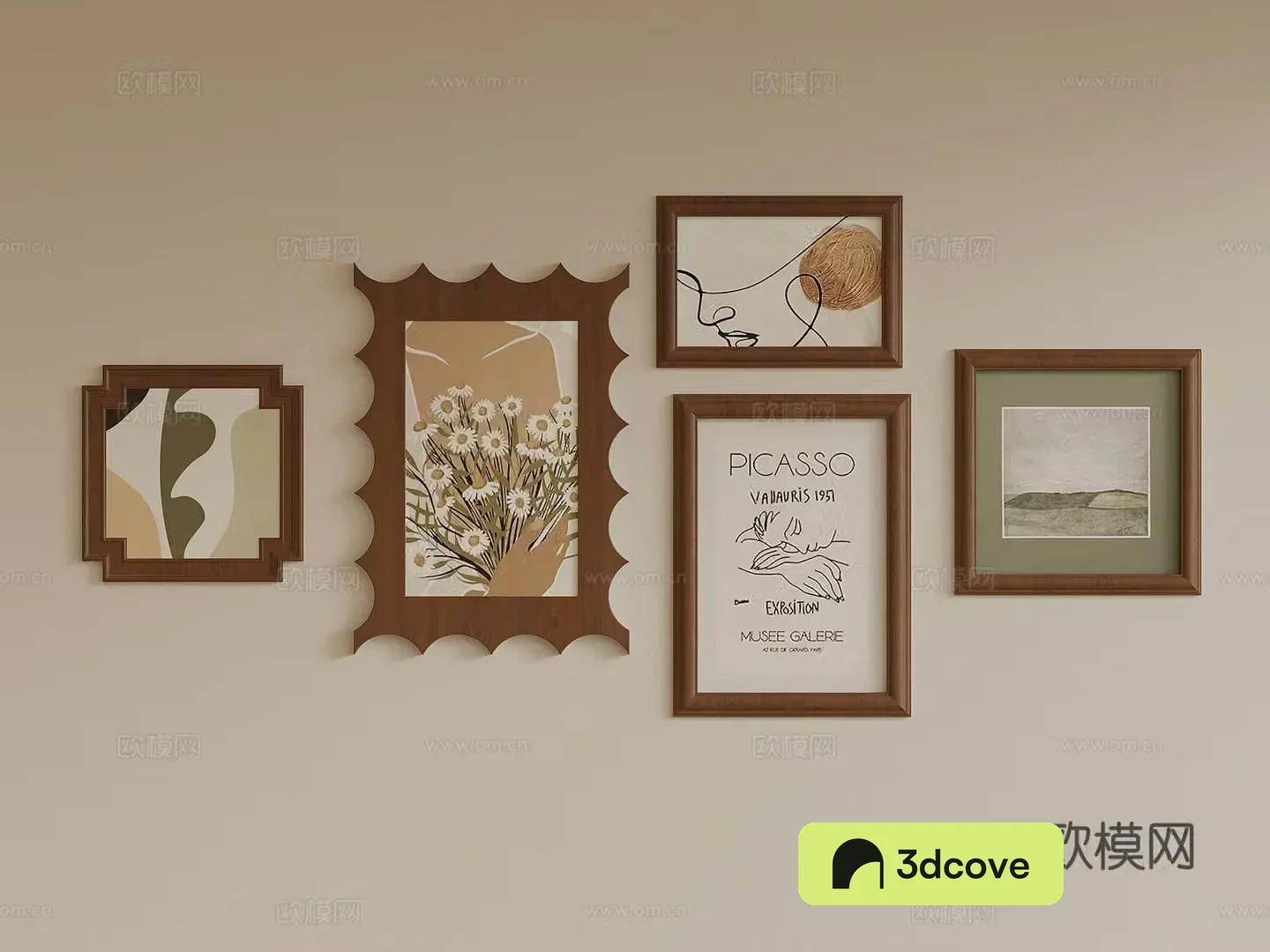 French medieval style decorative paintings hanging painting combination