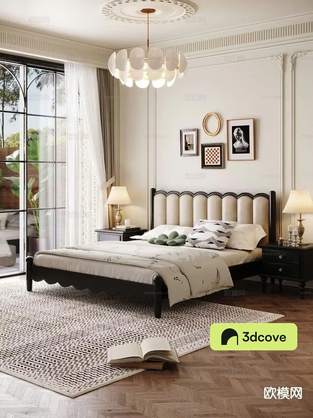 French double bed