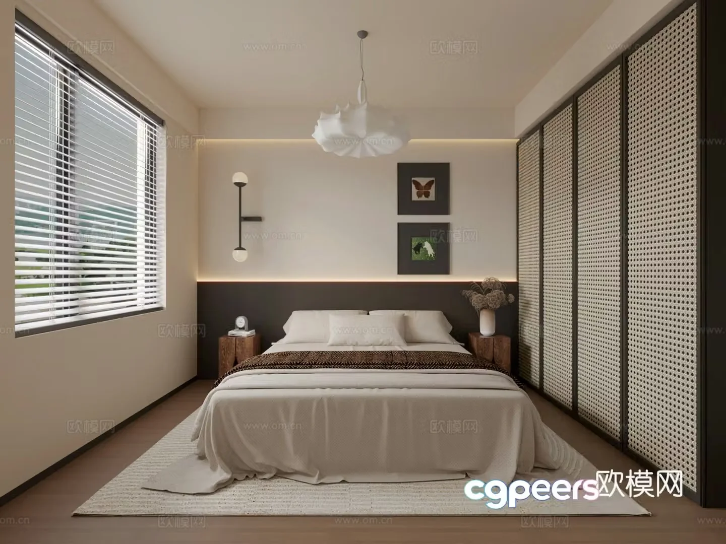 Middle-aged bedroom 3d model